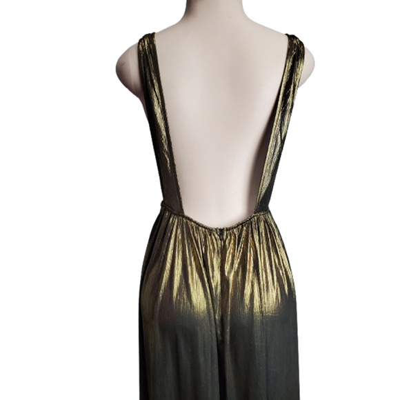Shein women's metallic gold long dress size L - Picture 4 of 5